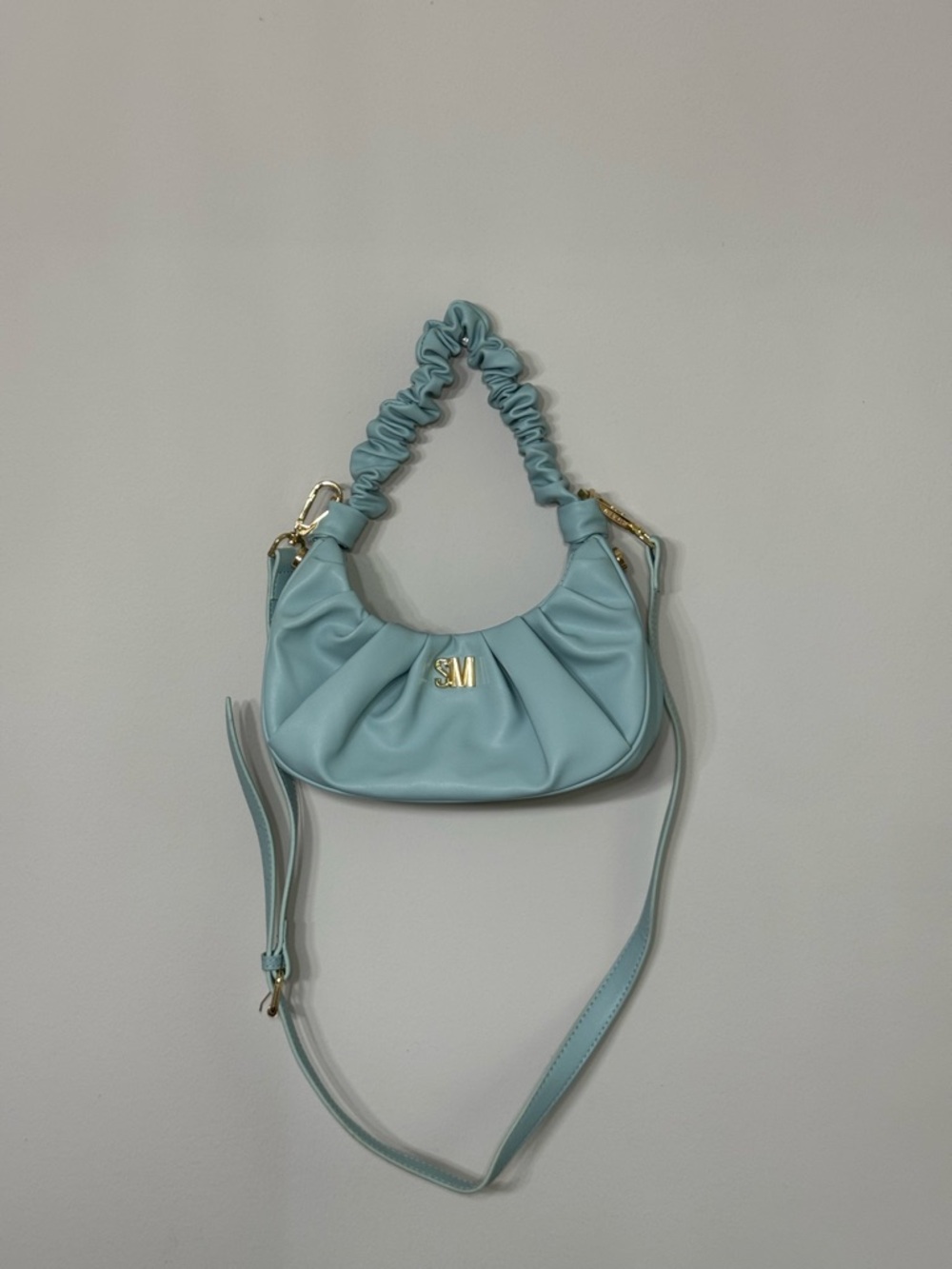 Steve Madden Ruched Handle Shoulder Bag in Light Blue